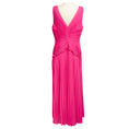 Load image into Gallery viewer, Zac Posen Hot Pink Pleated Sleeveless V-Neck Chiffon Gown / Formal Dress
