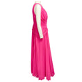 Load image into Gallery viewer, Zac Posen Hot Pink Pleated Sleeveless V-Neck Chiffon Gown / Formal Dress
