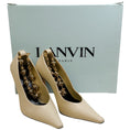 Load image into Gallery viewer, Lanvin Plaster Leather Swing Chain Pumps
