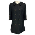 Load image into Gallery viewer, Dolce & Gabbana Black Double Breasted Brocade Coat with Jewel Buttons

