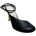 Load image into Gallery viewer, Lanvin Black Leather Sequence Ankle Tie Pumps

