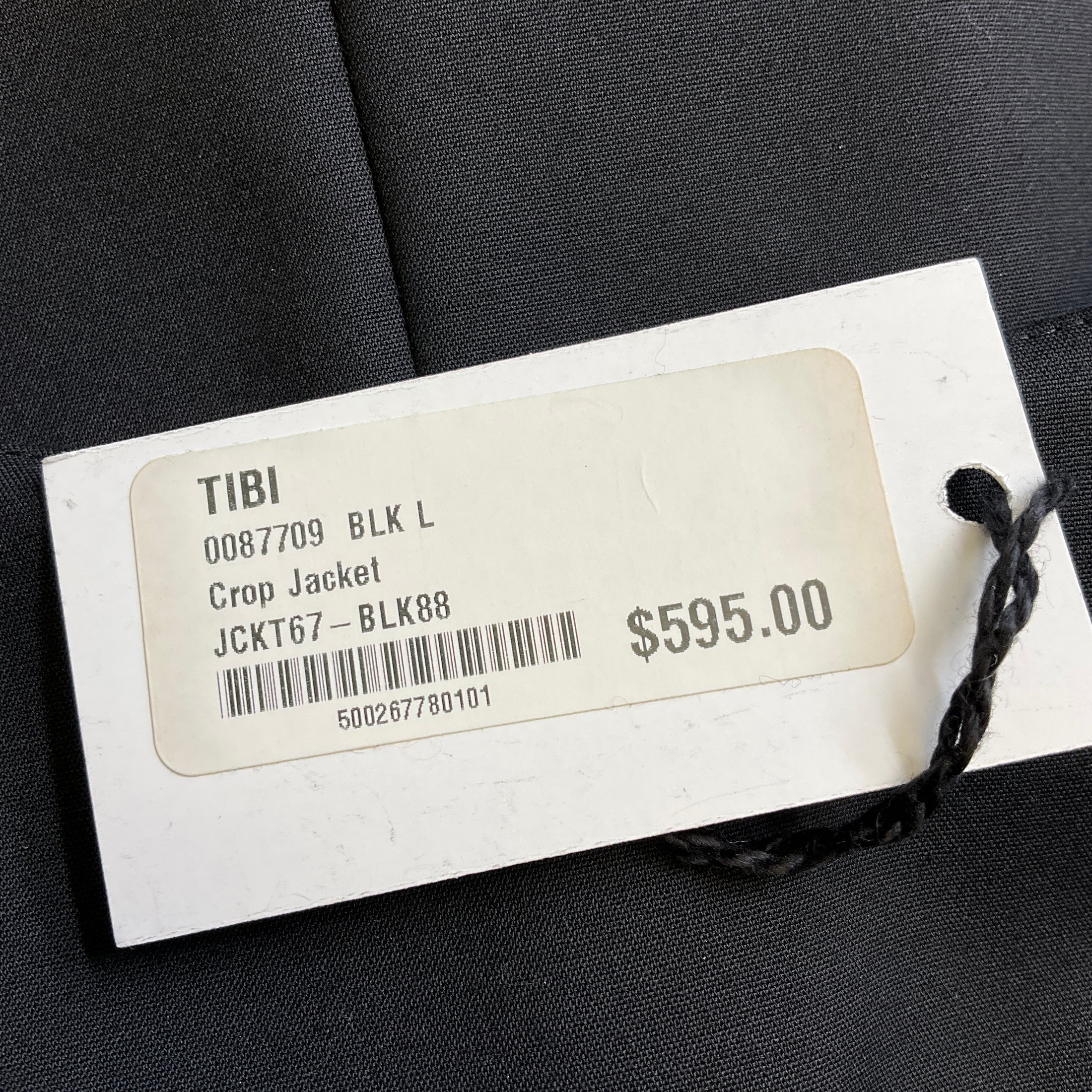 Tibi Black Peplum Crop Jacket