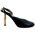 Load image into Gallery viewer, Lanvin Black Leather Sequence Ankle Tie Pumps
