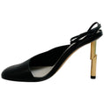 Load image into Gallery viewer, Lanvin Black Leather Sequence Ankle Tie Pumps
