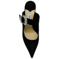 Load image into Gallery viewer, Jimmy Choo Black Suede Mules with Jeweled Buckle
