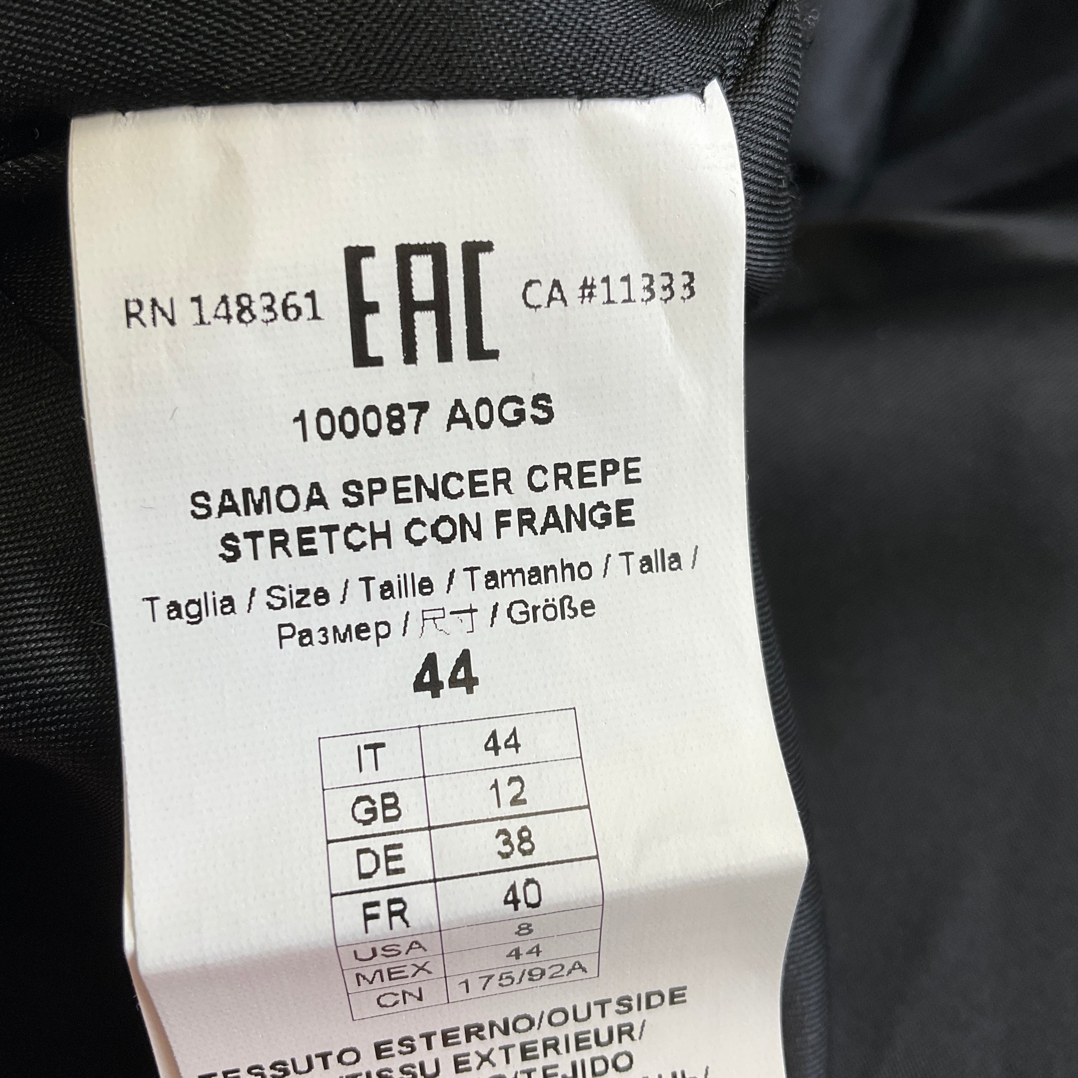 Pinko Black Samoa Spencer Crepe Jacket