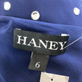 Load image into Gallery viewer, Haney Navy Blue Crystal Embellished One Sleeve Asymmetric Silk Dress

