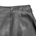 Load image into Gallery viewer, Chanel Black Leather A Line Skirt

