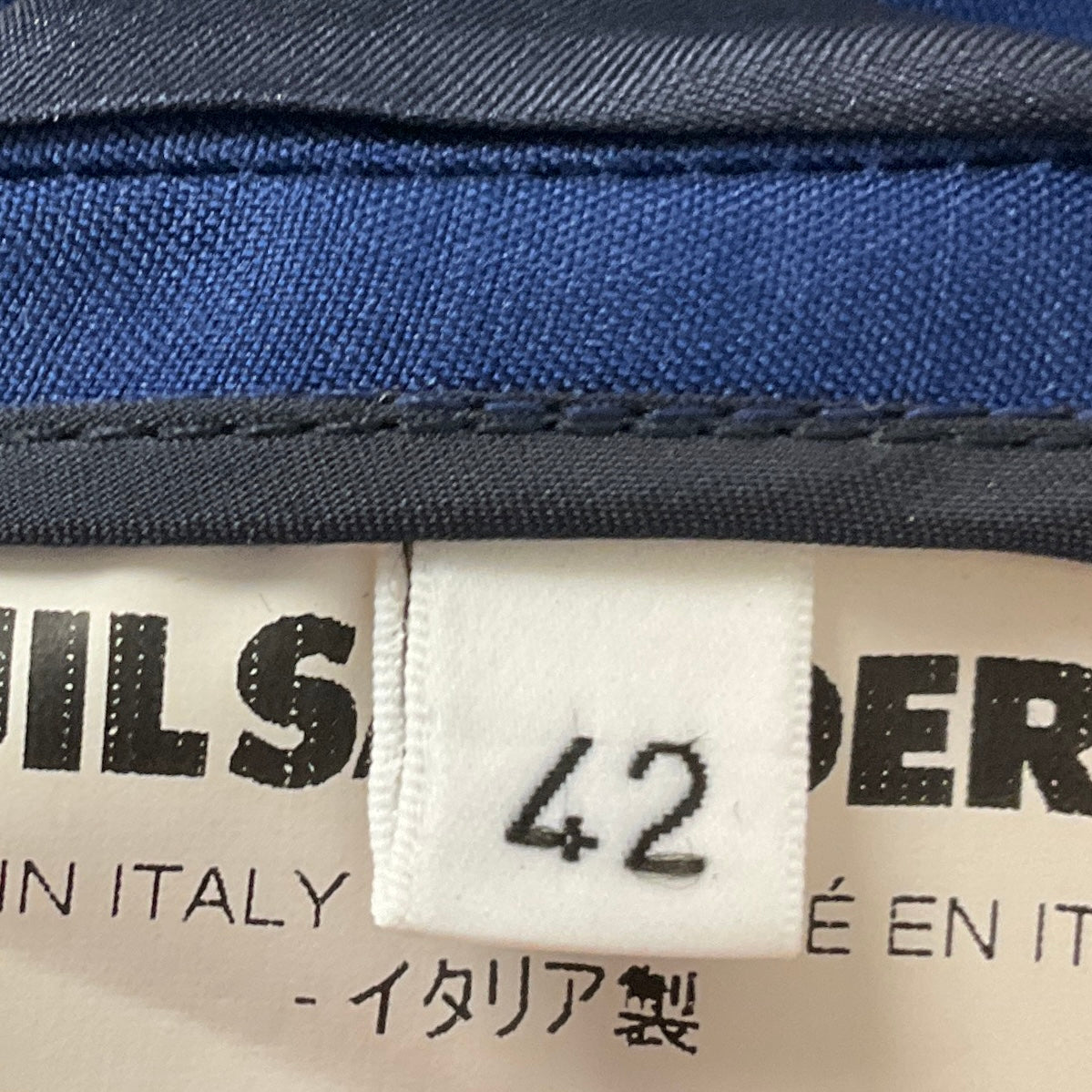 Jil Sander Blue Wool and Silk Tailor Made Blazer