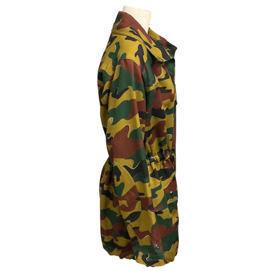 Burberry Ochre Green Boyfriend Fit Camouflage Print Jacket
