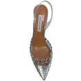 Load image into Gallery viewer, Aquazzura Silver Starburst PVC Slingback Pumps
