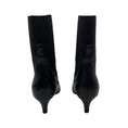 Load image into Gallery viewer, Toteme Black Leather Low Heel Pull On Ankle Booties with Elastic Band
