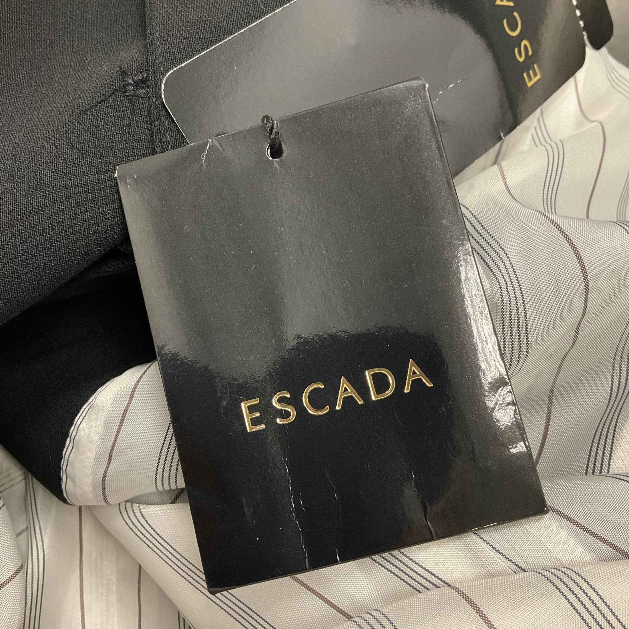 Escada Black Nesli Wool Suit Vest