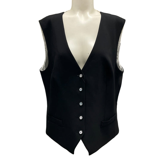 Escada Black Nesli Wool Suit Vest