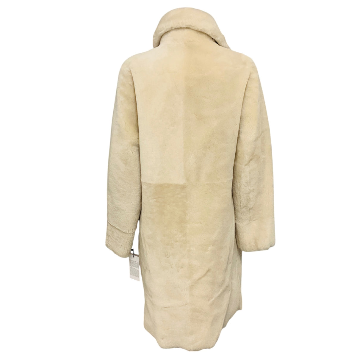 Yves Salomon Ivory / Alabaster Reversible Lamb Shearling Coat