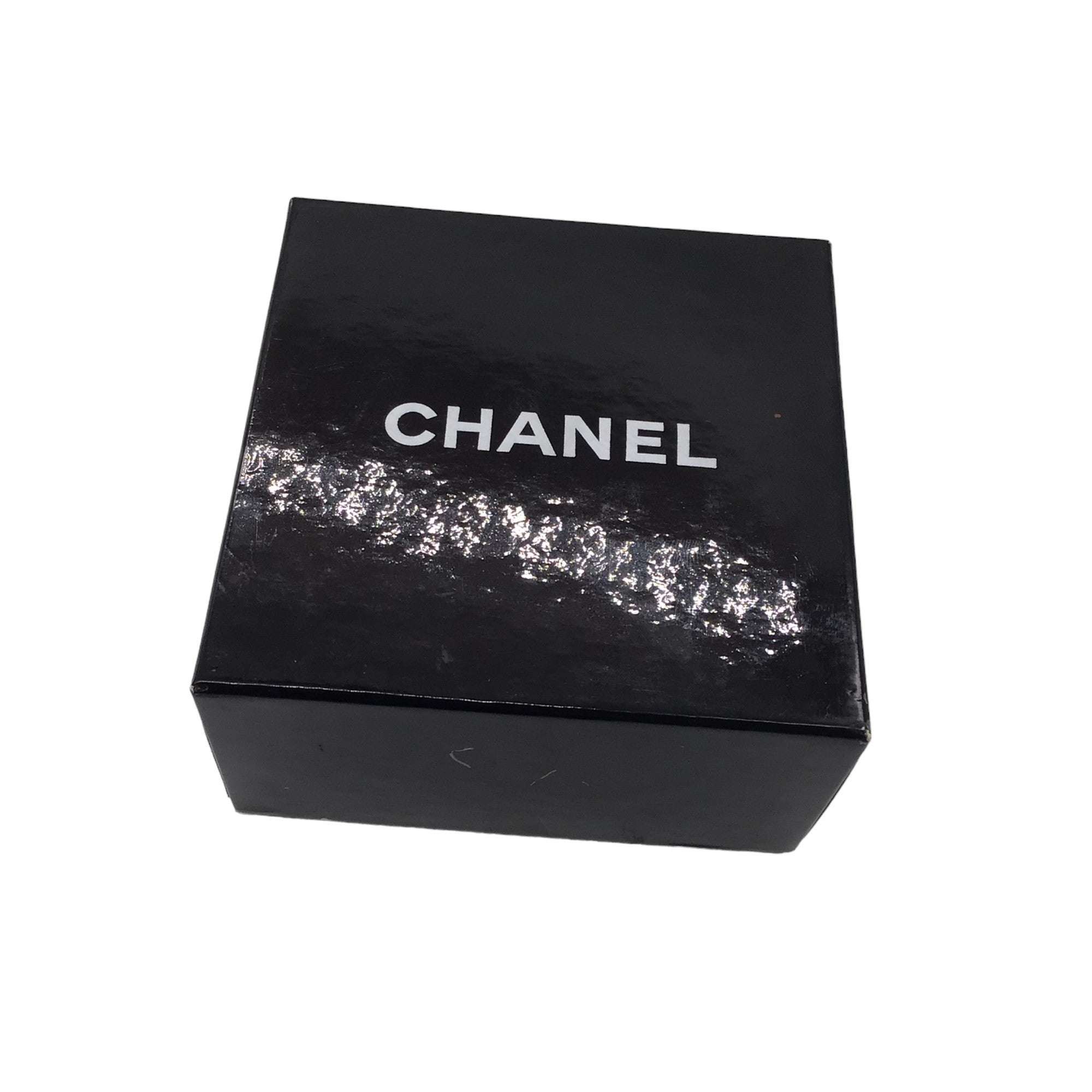 Chanel Ivory CC Logo Silk Camellia Brooch