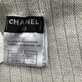 Load image into Gallery viewer, Chanel Silver / Grey / Navy 2008 Fringed Cashmere Knit Scarf
