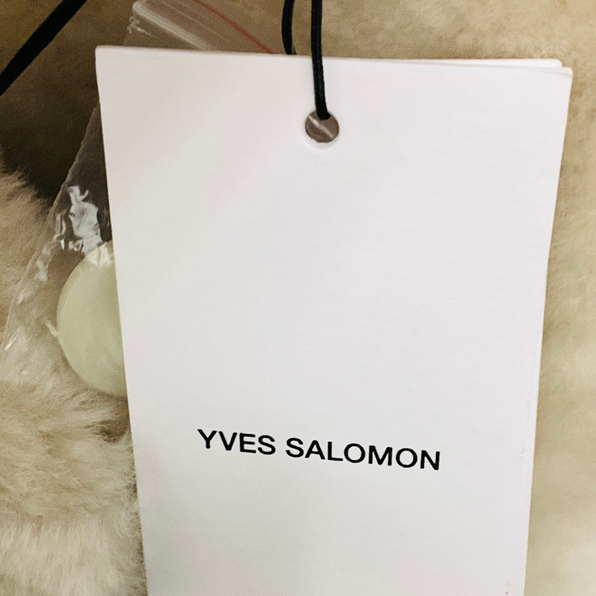 Yves Salomon Ivory / Alabaster Reversible Lamb Shearling Coat