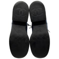 Load image into Gallery viewer, Chanel Blue Denim and Black Leather Lace Up Combat Boots
