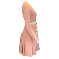 Load image into Gallery viewer, Giambattista Valli Seashell Rose Long Sleeved Short Crepe Dress
