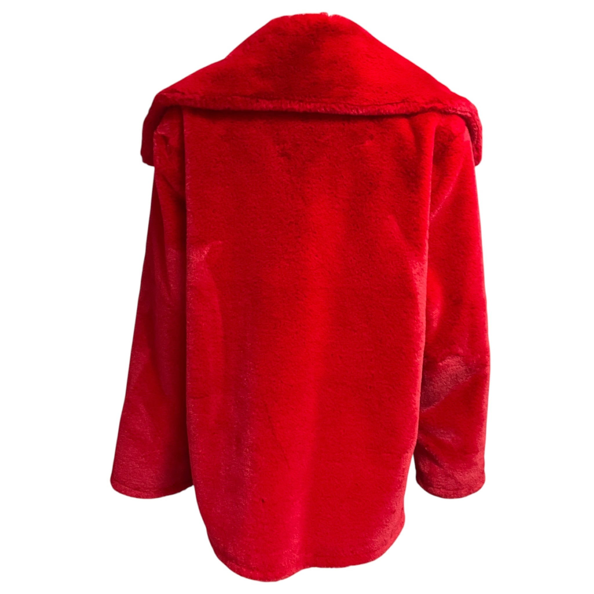 Stella McCartney Red Faux Fur Jacket