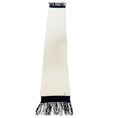 Load image into Gallery viewer, Chanel Silver / Grey / Navy 2008 Fringed Cashmere Knit Scarf
