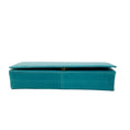 Load image into Gallery viewer, Lalo Handbags Turquoise Embossed Leather Evening Clutch
