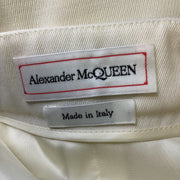 Alexander McQueen Ivory / Gold Button Detail Wool Shorts