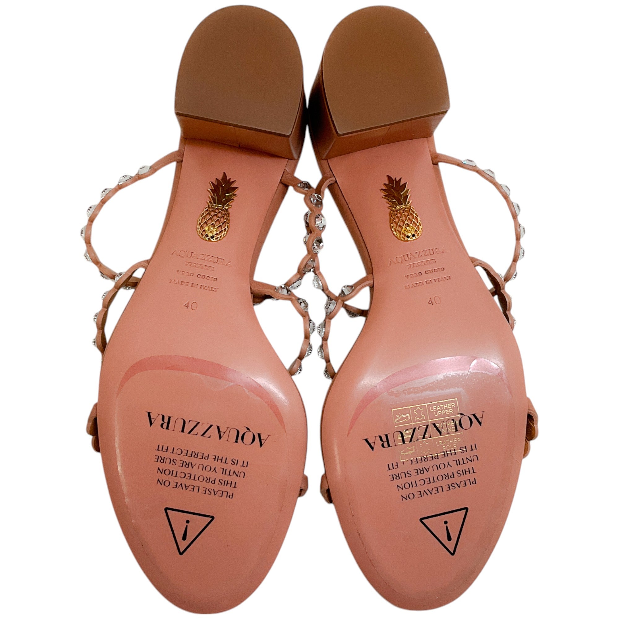 Aquazzura Powder Pink Tequila 50 Sandals