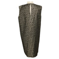 Load image into Gallery viewer, Lanvin Black / Silver / Gold Metallic Sleeveless Jacquard Dress with Velvet Trim

