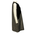 Load image into Gallery viewer, Lanvin Black / Silver / Gold Metallic Sleeveless Jacquard Dress with Velvet Trim
