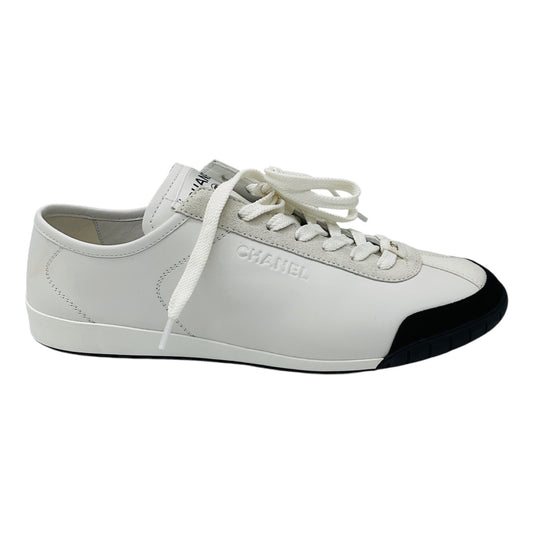 Chanel White / Black 2024 Calfskin and Suede Calfskin Sneakers