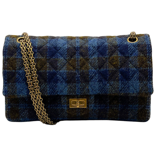 Chanel Navy Blue / Brown Quilted 2.55 Reissue Shoulder Bag

