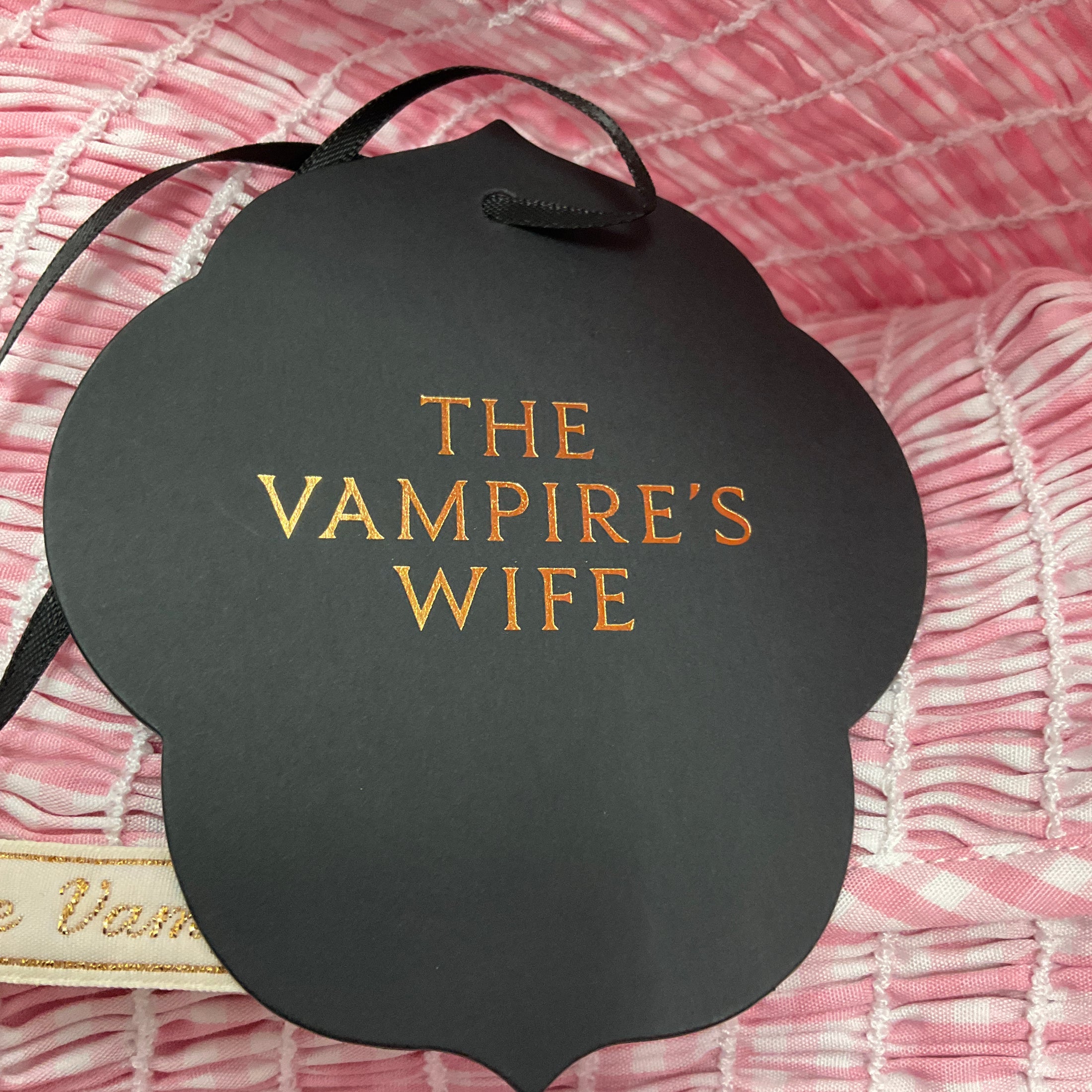 The Vampire's Wife Pink Gingham Cotton The Straw Girl Mini Dress