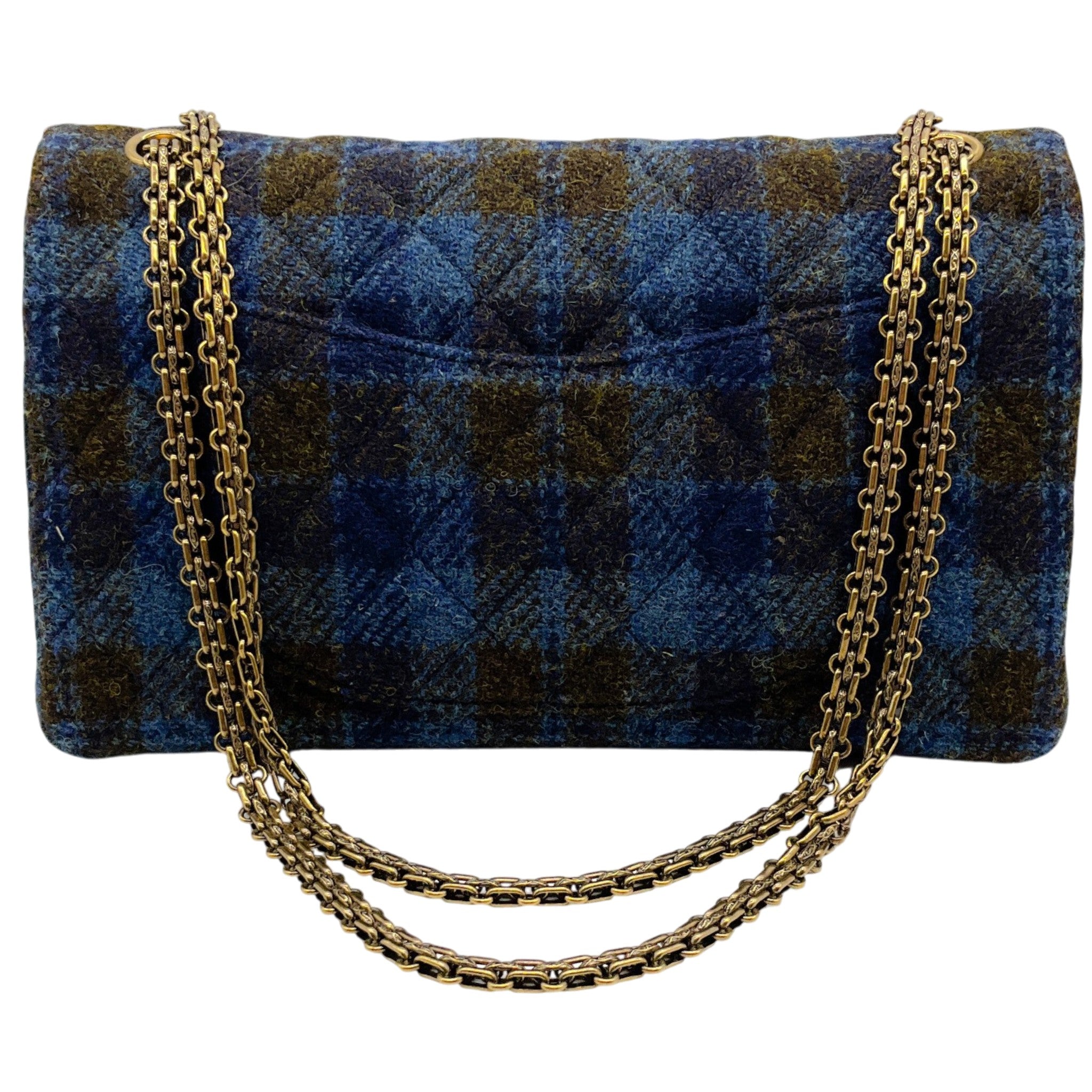 Chanel Navy Blue / Brown Quilted 2.55 Reissue Shoulder Bag