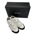 Load image into Gallery viewer, Chanel White / Black 2024 Calfskin and Suede Calfskin Sneakers
