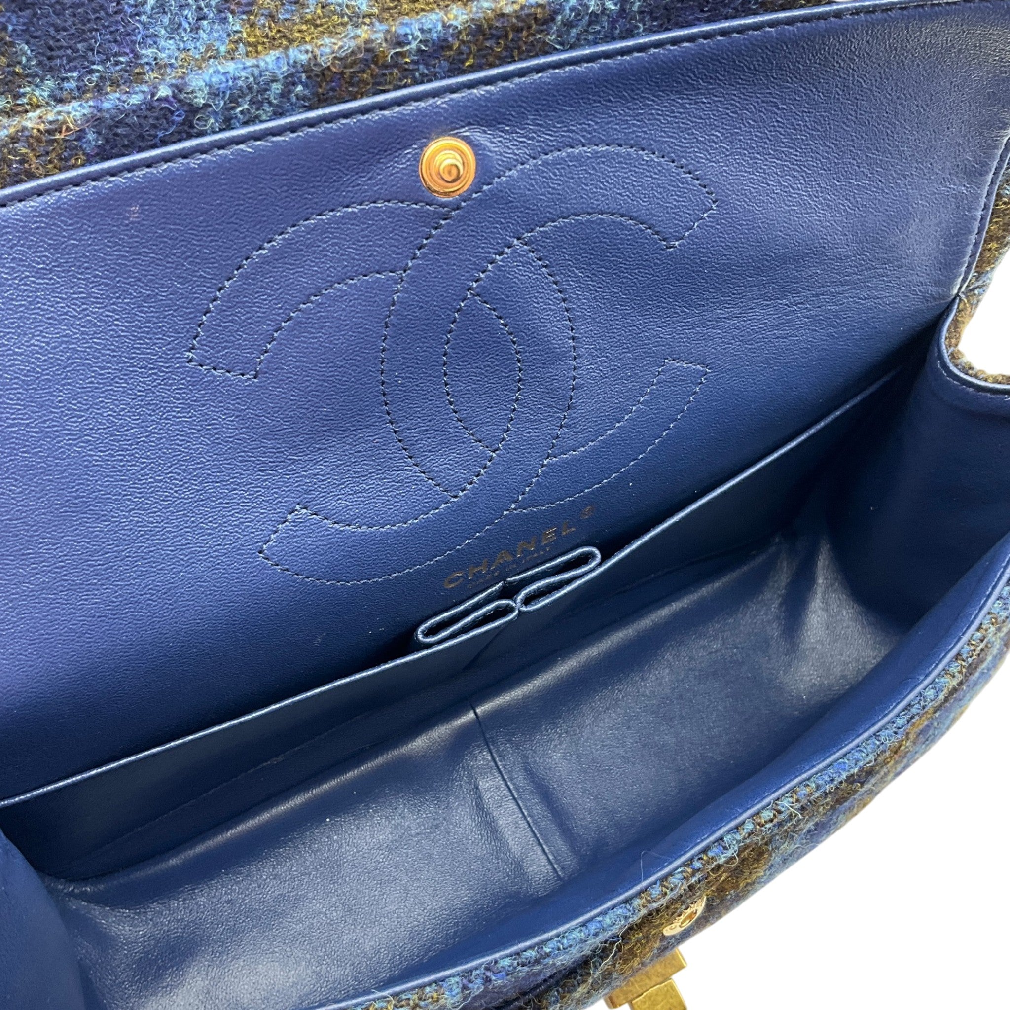 Chanel Navy Blue / Brown Quilted 2.55 Reissue Shoulder Bag