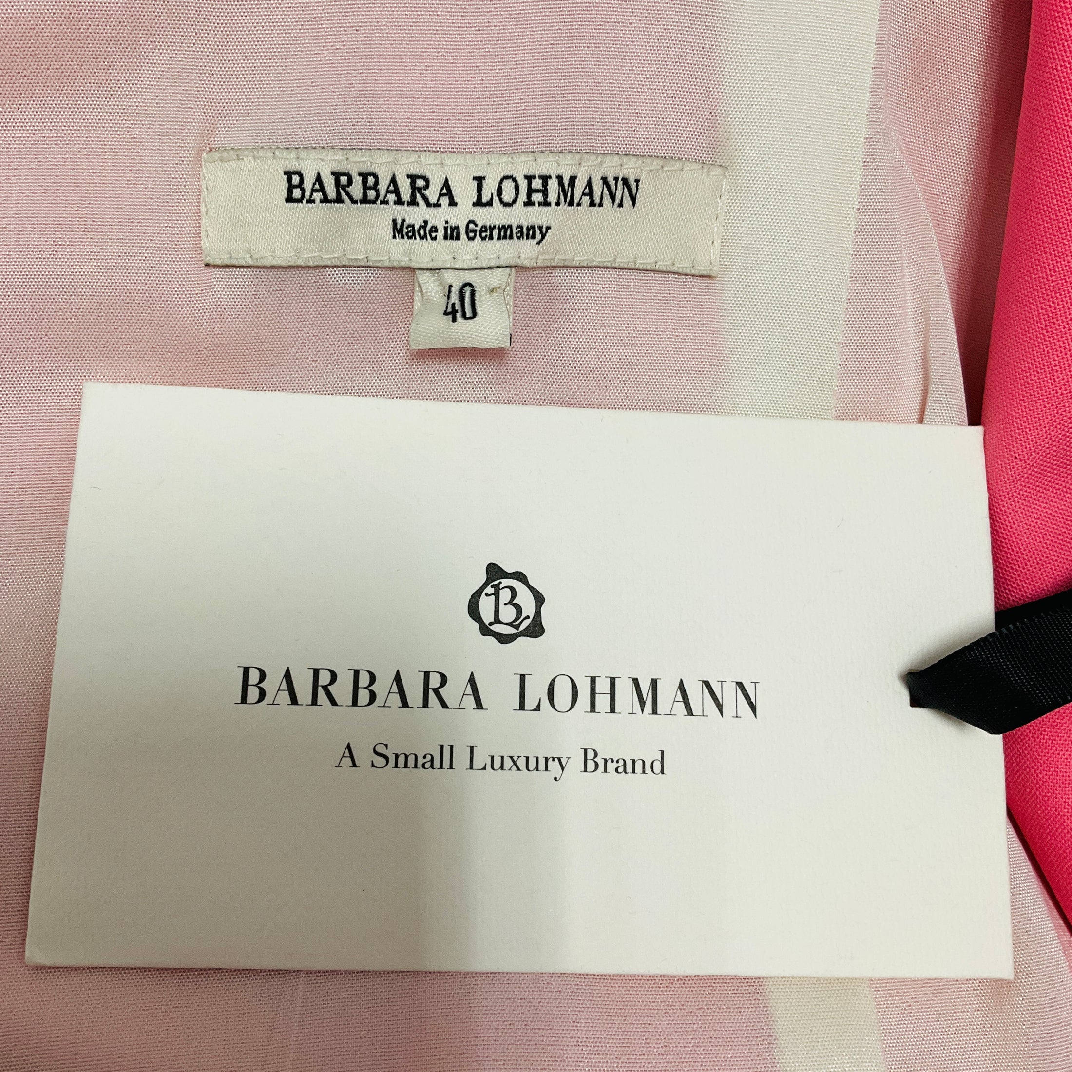 Barbara Lohmann Candy Pink Thora Crepe Two Button Blazer / Jacket