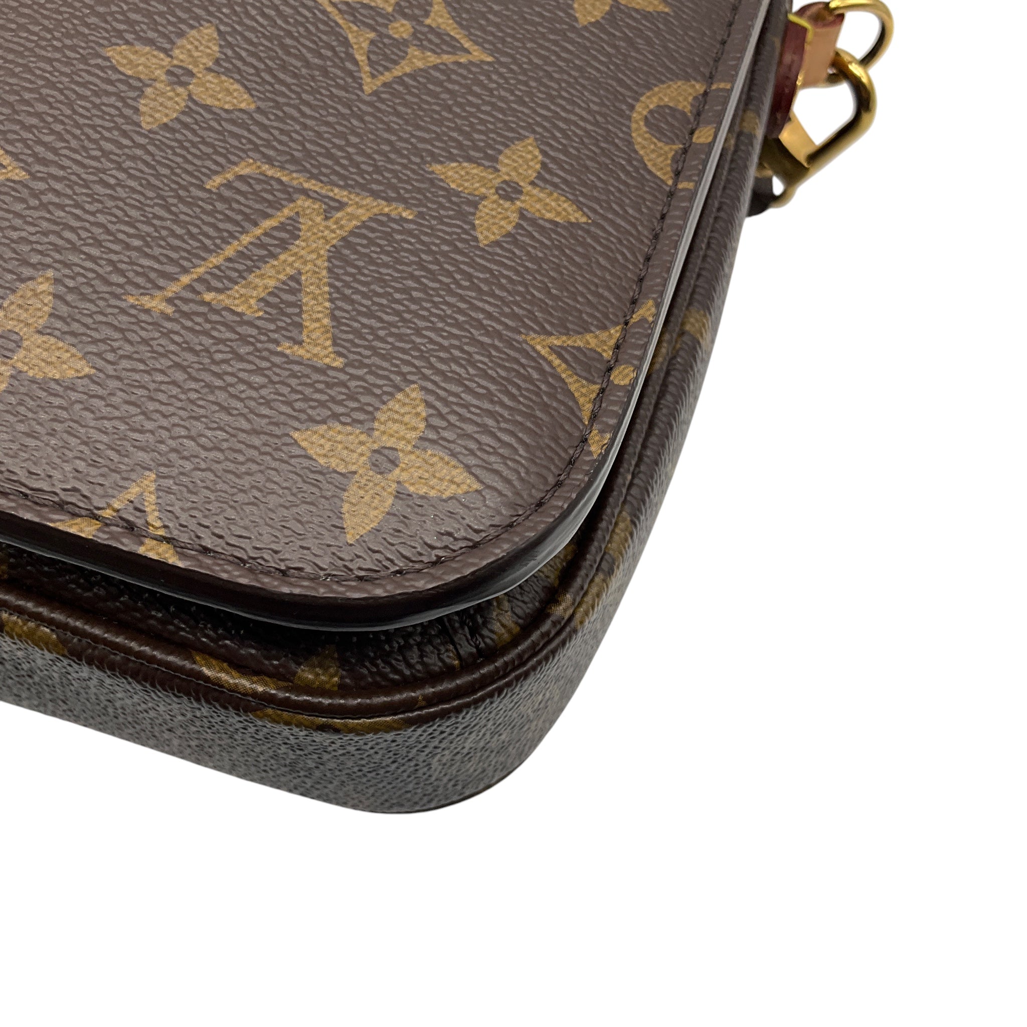 Louis Vuitton Brown Monogram Coated Canvas Pochette Metis Handbag