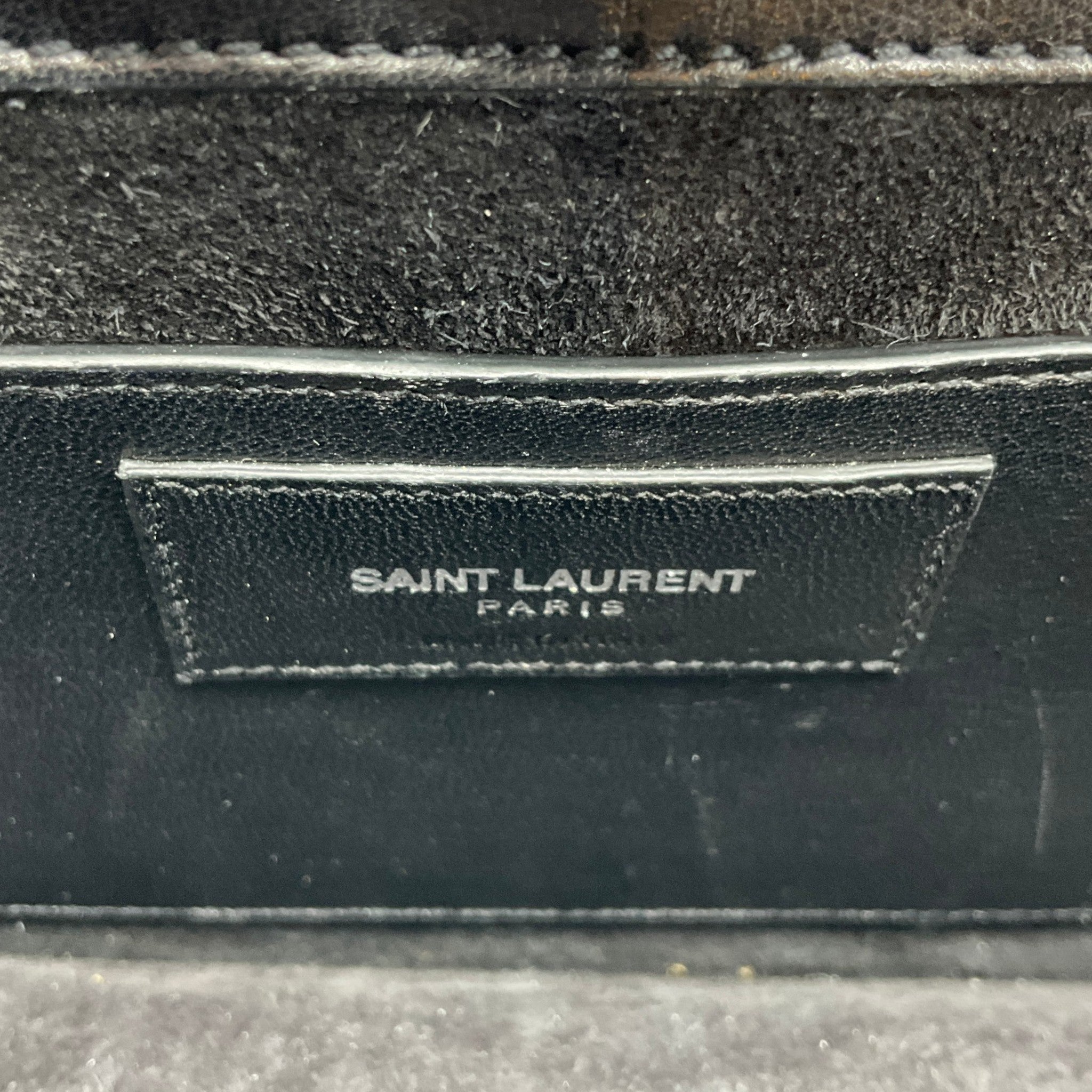 Saint Laurent Black Leather Betty Shoulder bag with Sequined Embroidered Stars