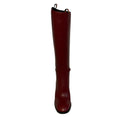 Load image into Gallery viewer, Gucci Red Leather Heeled Tall Boots with Silver Horsebit Detail
