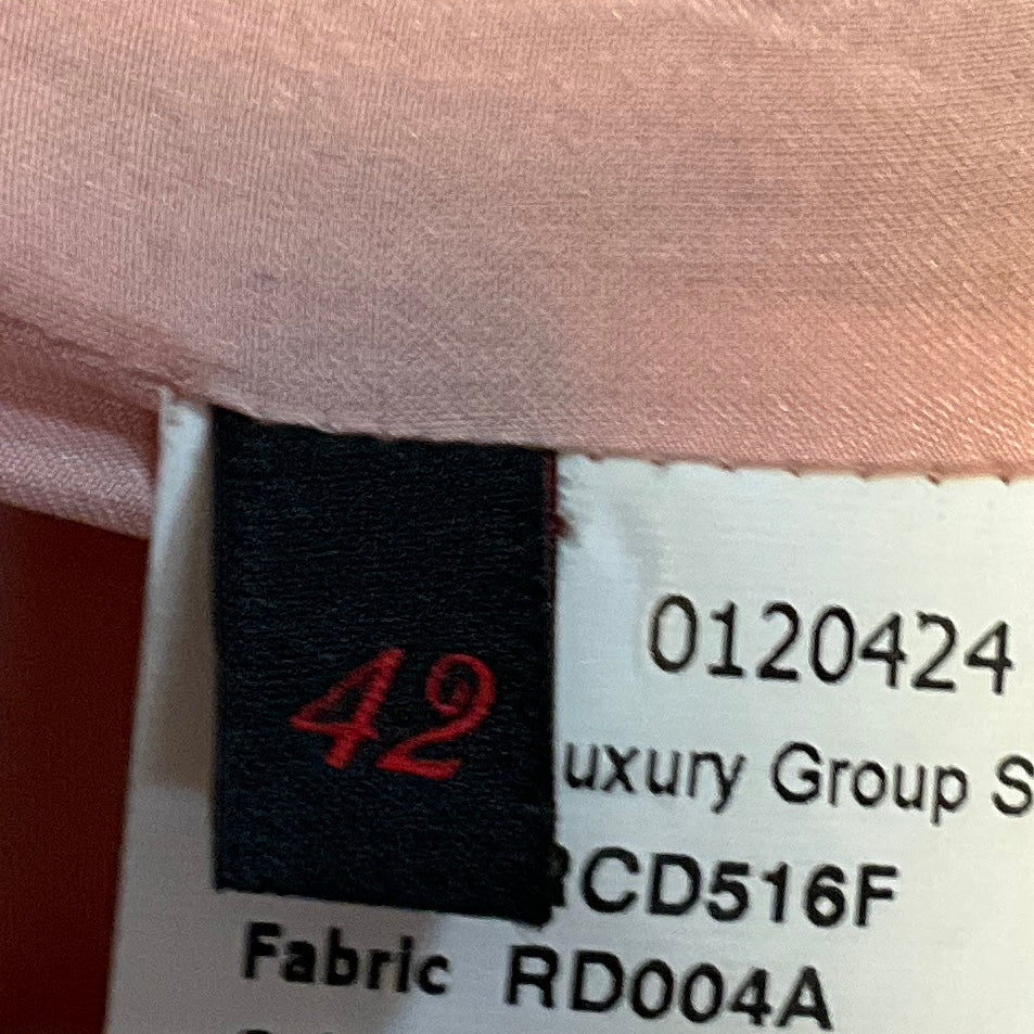 Rochas Pink Collarless Sherpa Coat