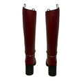 Load image into Gallery viewer, Gucci Red Leather Heeled Tall Boots with Silver Horsebit Detail
