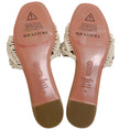 Load image into Gallery viewer, Aquazzura Natural Raffia Crystal Cote Flat Sandals
