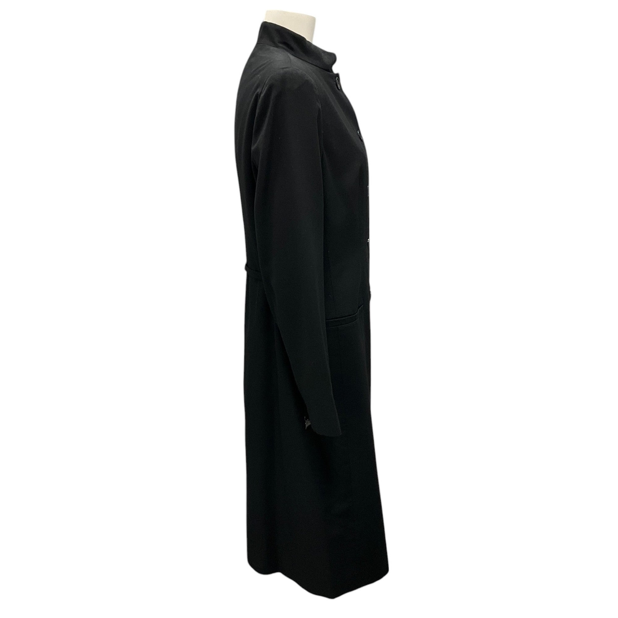 Sies Marjan Black Button-Front Wool Coat