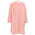 Load image into Gallery viewer, Rochas Pink Collarless Sherpa Coat
