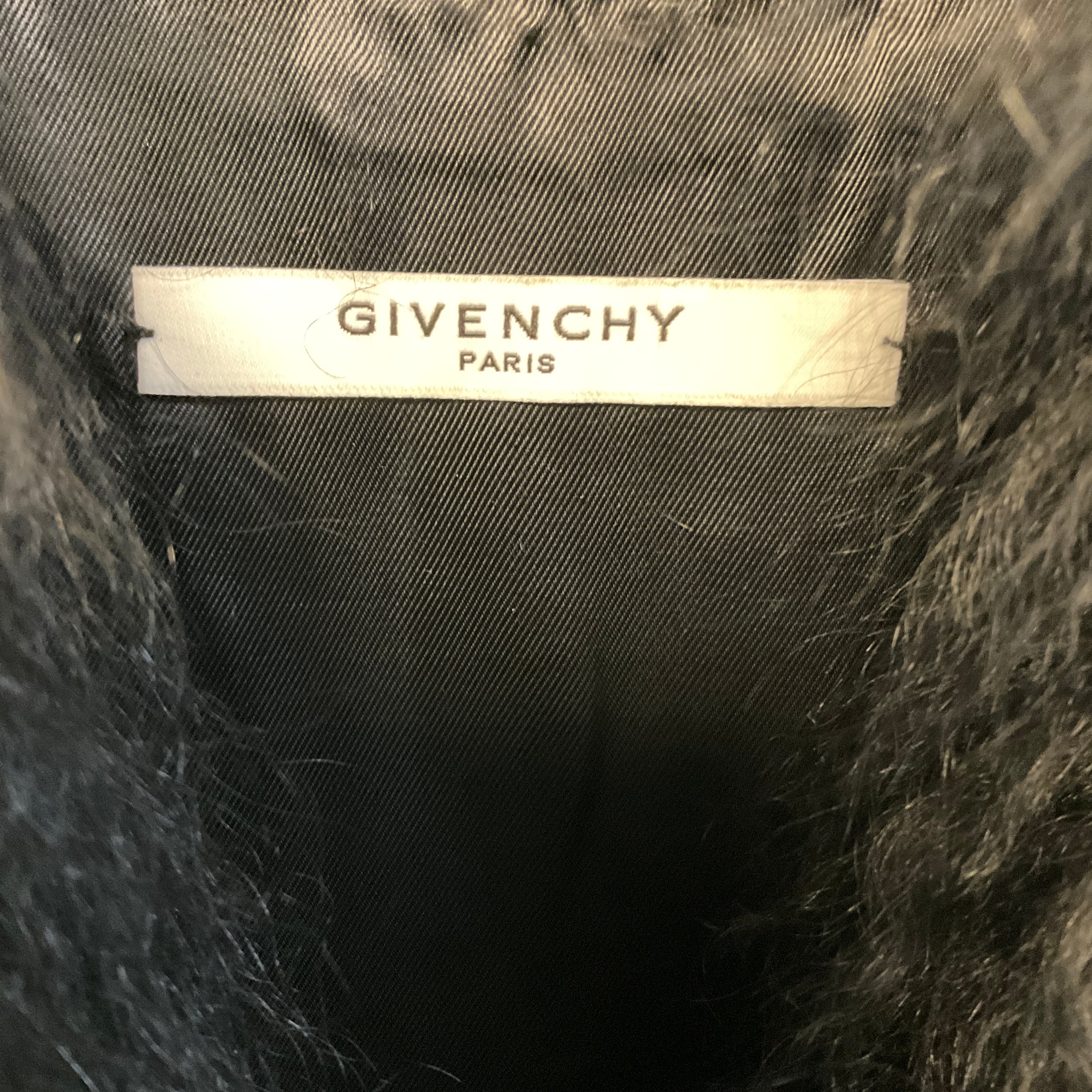 Givenchy Black Mongolian Lamb Fur Vest