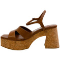 Load image into Gallery viewer, Jimmy Choo Brown Leather Esha 95 Platform Sandals
