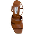 Load image into Gallery viewer, Jimmy Choo Brown Leather Esha 95 Platform Sandals
