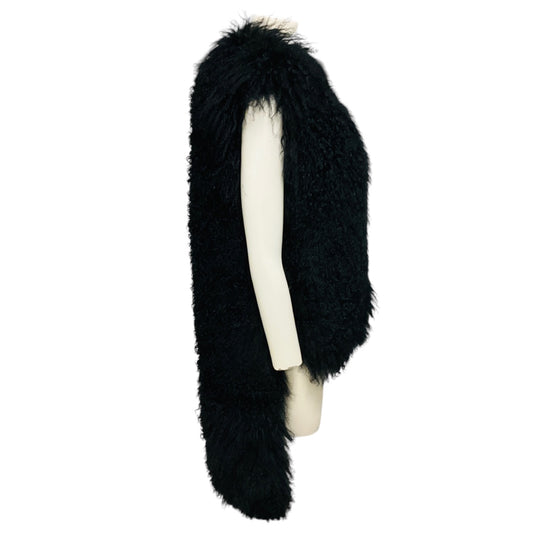 Givenchy Black Mongolian Lamb Fur Vest